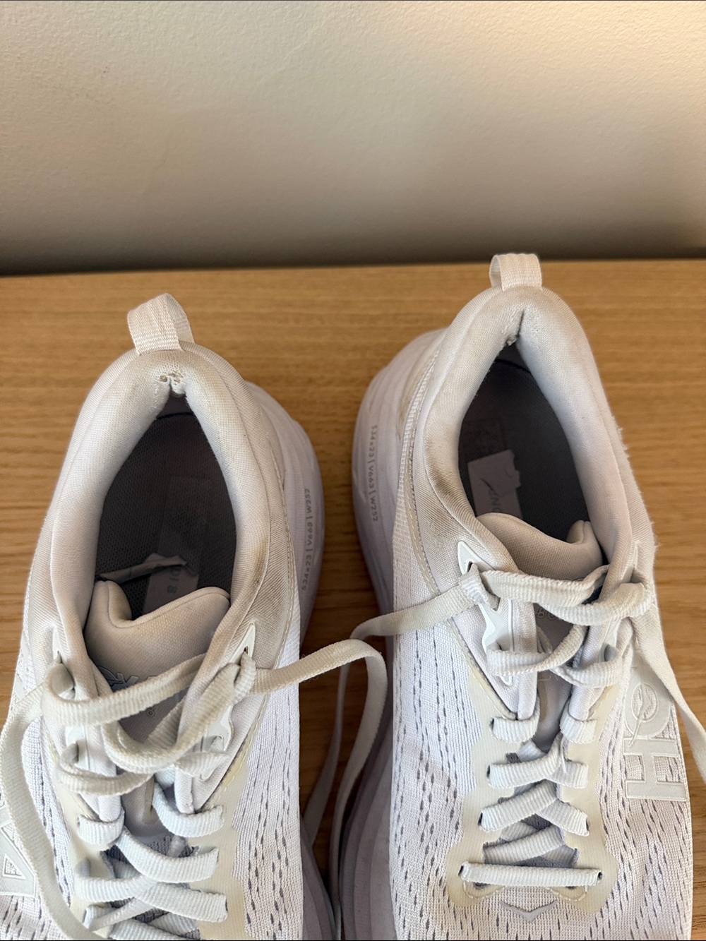 Hoka Women's White Bondi 8 Sneakers - Picture 5 of 6